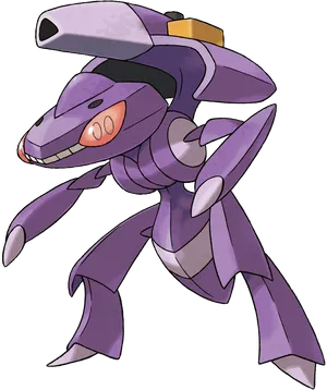 Purple_ Mechanical_ Pokemon_ Genosect PNG Image