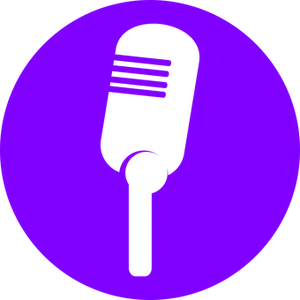 Purple Microphone Icon PNG Image