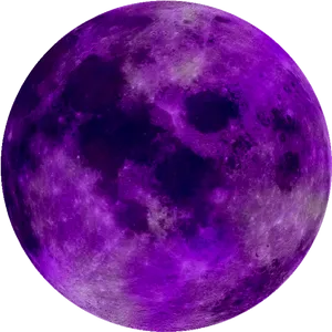 Purple Moon Full View PNG Image