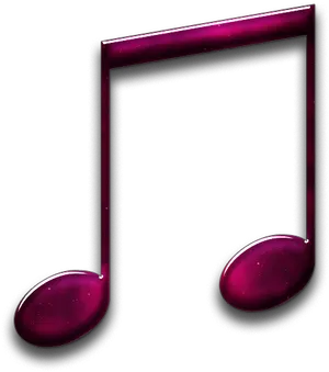 Purple Music Note Graphic PNG Image