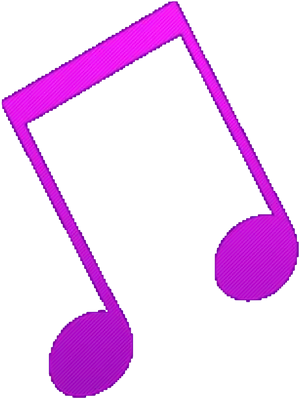 Purple Music Note Graphic PNG Image