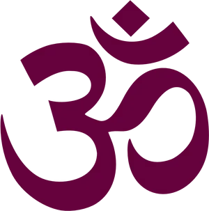 Purple Om Symbol PNG Image