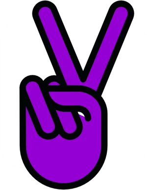 Purple Peace Sign Graphic PNG Image