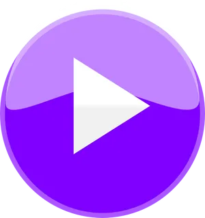 Purple Play Button Icon PNG Image