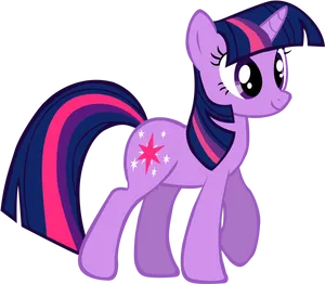 Purple Ponywith Star Cutie Mark PNG Image