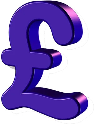 Purple Pound Sign3 D Rendering PNG Image