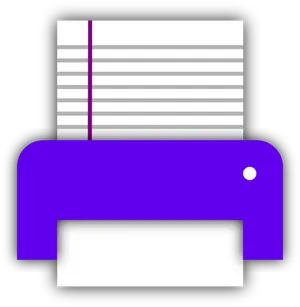 Purple Printer Icon PNG Image