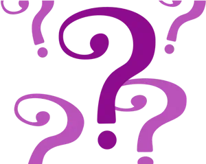 Purple Question Marks Black Background PNG Image