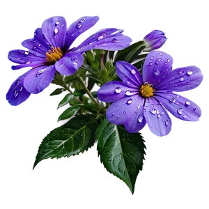 Purple Rain Over Flowers Png 06252024 PNG Image