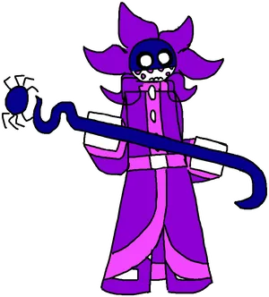 Purple Roblox Mage Character PNG Image