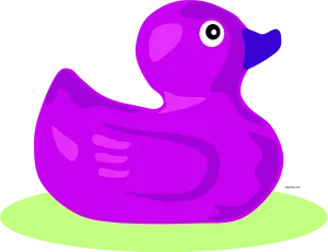 Purple Rubber Duck Illustration PNG Image