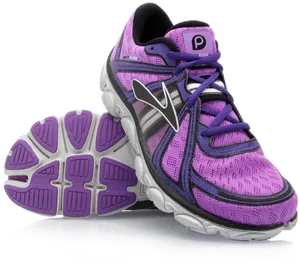 Purple Running Shoe Side View PNG Image