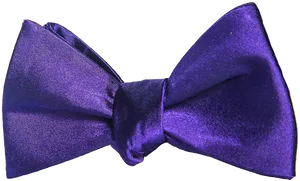 Purple Satin Bow Tie PNG Image