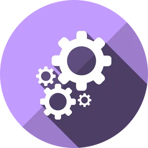 Purple Settings Icon PNG Image