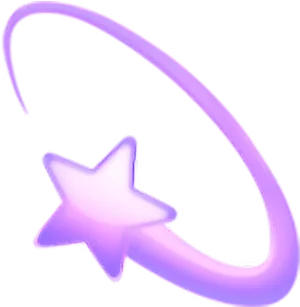 Purple Shooting Star Emoji PNG Image