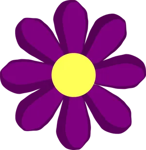 Purple Spring Flower Graphic PNG Image