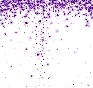 Purple Star Fractal Pattern PNG Image