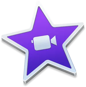 Purple Star Video Icon PNG Image