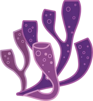 Purple Stylized Coral Illustration PNG Image