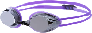 Purple Swimming Goggles Product View PNG Image