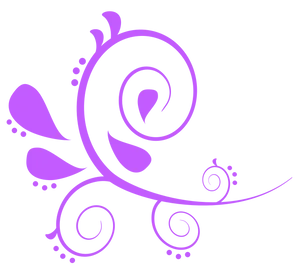 Purple Swirl Flourish Graphic PNG Image