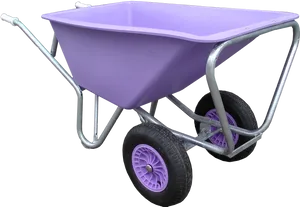 Purple Wheelbarrow Isolated Background PNG Image