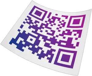 Purple White Q R Code Graphic PNG Image