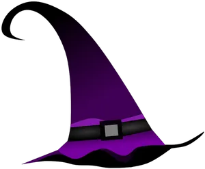 Purple Witch Hat Illustration PNG Image