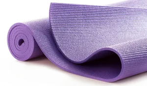 Purple Yoga Mat Rolled Unrolled PNG Image