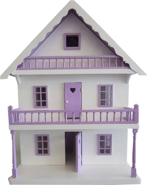 Purpleand White Dollhouse PNG Image