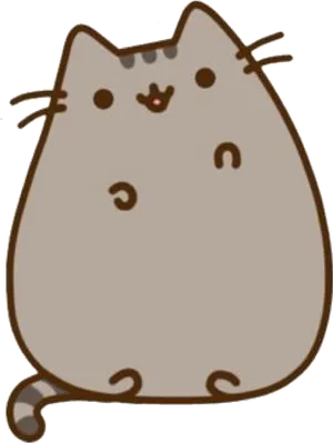 Pusheen_ Cat_ Cartoon_ Character PNG Image