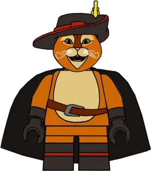 Puss In Boots Lego Figure Illustration PNG Image