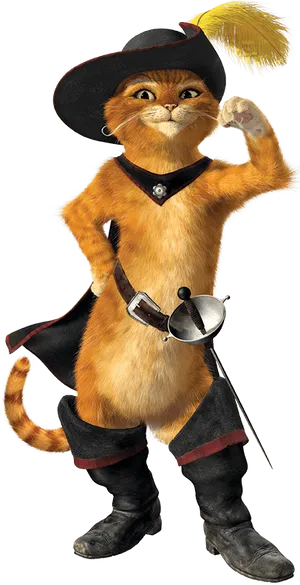 Puss In Boots Standing Pose PNG Image