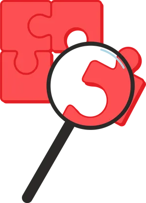 Puzzle Piece Search Concept PNG Image