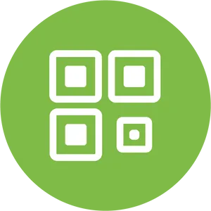 Q R Code Symbol Green Background PNG Image