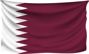 Qatar National Flag Waving PNG Image