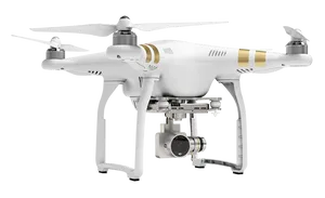 Quadcopter Dronewith Camera PNG Image