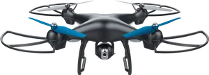 Quadcopter Dronewith Camera PNG Image