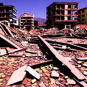 Quake-damaged City Png Yhv26 PNG Image