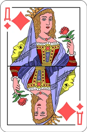 Queenof Diamonds Playing Card PNG Image