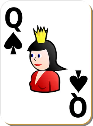 Queenof Spades Playing Card PNG Image