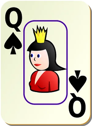 Queenof Spades Playing Card PNG Image