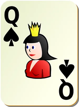 Queenof Spades Playing Card PNG Image