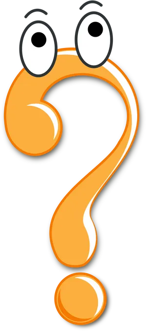 Question Mark Cartoon Character PNG Image