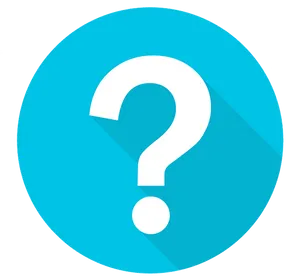 Question Mark Icon Blue Background PNG Image