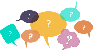 Question Marksin Speech Bubbles PNG Image