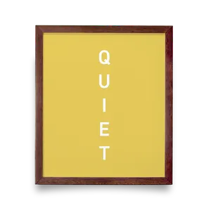 Quiet Sign Yellow Background PNG Image