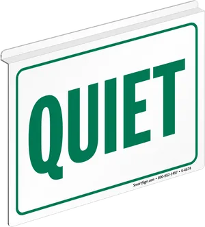 Quiet Sign3 D View PNG Image