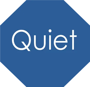 Quiet Text Graphic Blue Background PNG Image