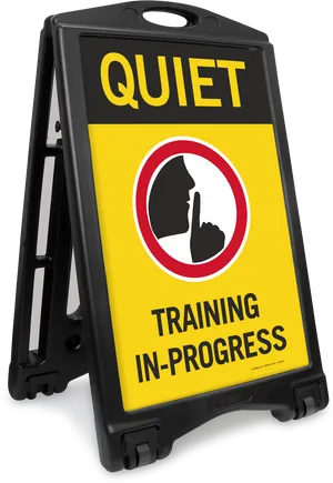 Quiet Training In Progress Sign PNG Image